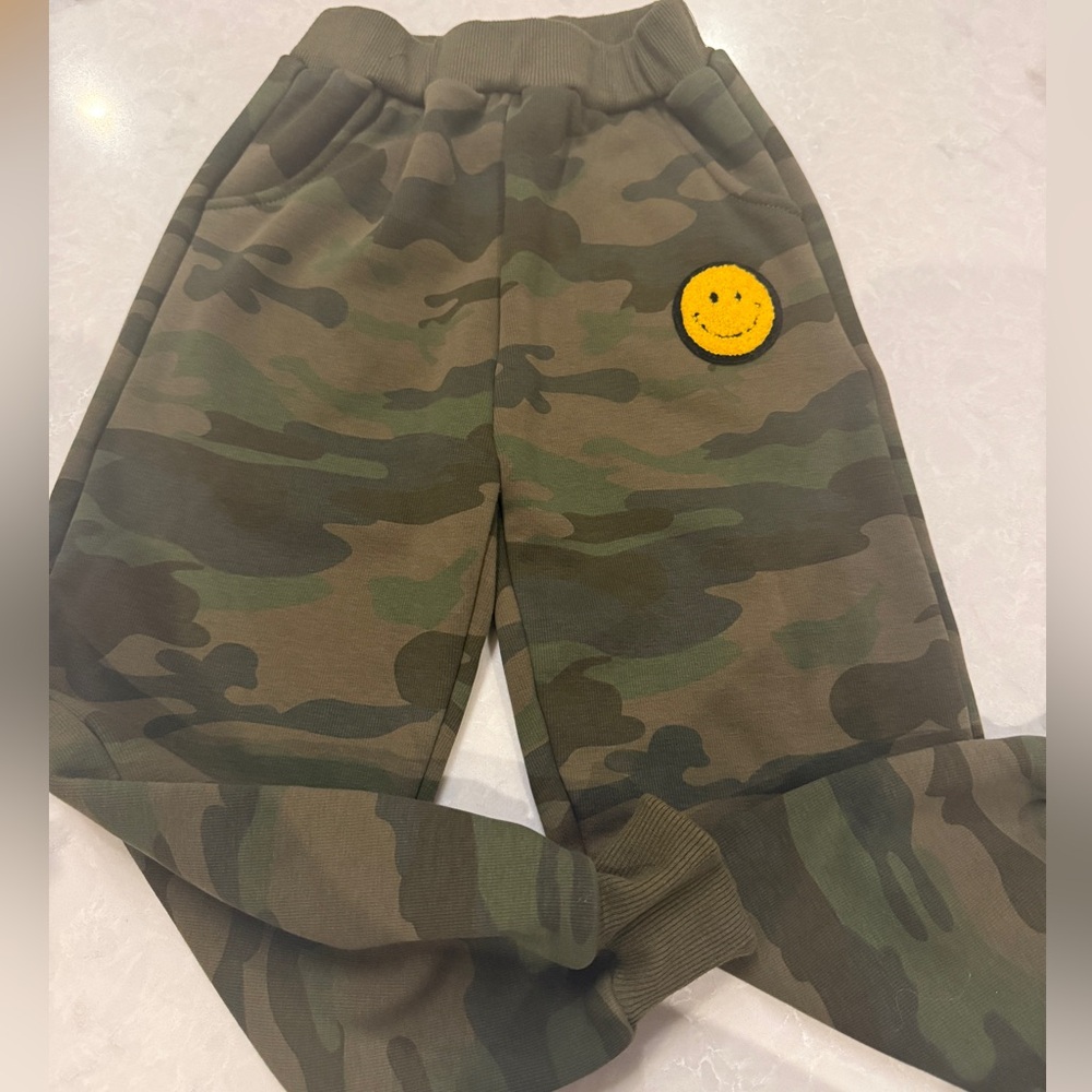 Lola + the Boys Camo Smiley Boys Sweatpants